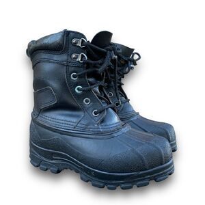 Polaris Black Winter Snow Thinsulate Insulated Snowmobile Boots Size 6